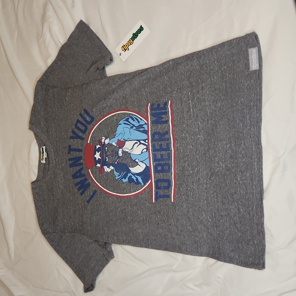 Tipsy Elves Patriotic Shirt Comfy Casual Soft, I Want You to Beer Me